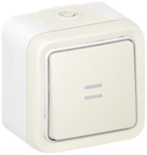 AP-Leuchtwipptaster PLEXO weiss NO/1L Orientierung