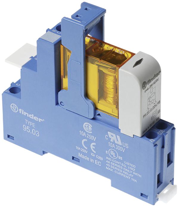 Relais couplage AMD Finder 48, 1C 10A/48VAC AgNi bornes à vis