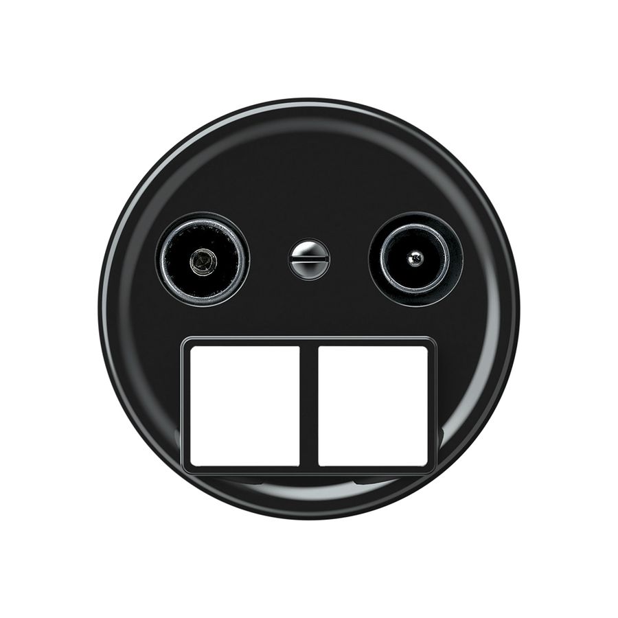 Presa multimedia TV-R origin cassetta passante 11dB 2.7dB nero