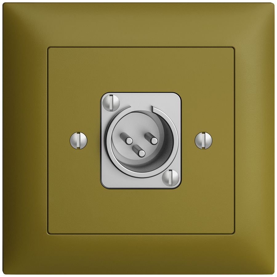 Prise ENC XLR avec fiche EDIZIOdue olive