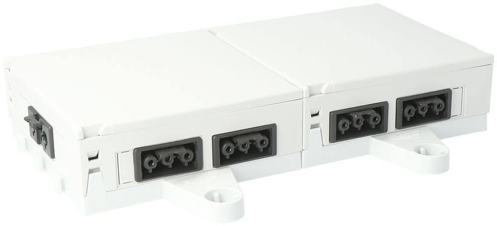 Gehäuse AGRO, in: 2×3P H07V-U, out: 9×3P sw, Wieland, grau