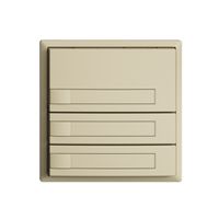 UP-Taster KNX 3-fach EDIZIOdue vanille RGB ohne LED mit Papiereinlage