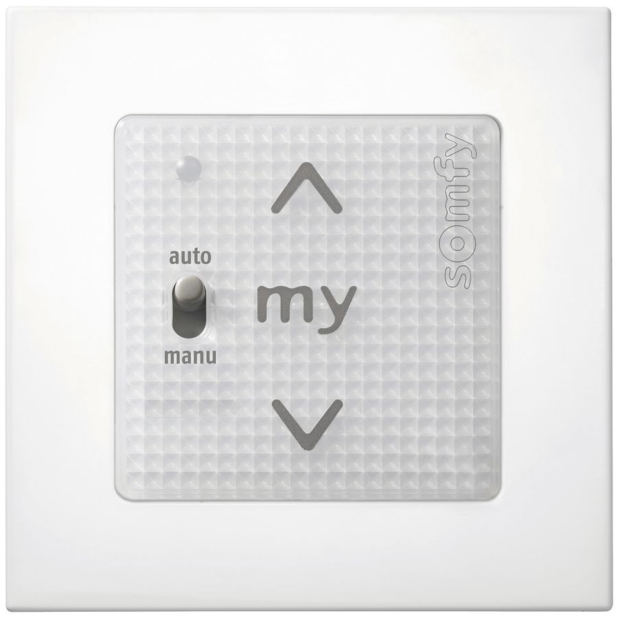 Commande ENC Somfy Smoove Uno io, avec cadre intermédiaire pour EDIZIOdue, pure