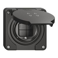 NUP-Storentaster NEVO, 2-Kanal, Einbautiefe 18 mm, 87×87 mm, schwarz