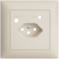 Frontset EDIZIOdue zu FI-Steckdose FMI, T13, crema