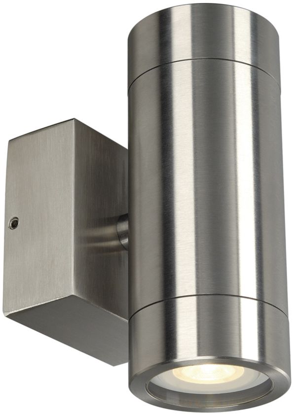 Applique SLV ASTINA STEEL, 2×GU10 35W IP44 acier fin