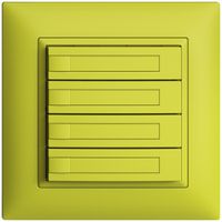 Poussoir ENC KNX 4× EDIZIOdue lemon RGB sans LED avec insert papier