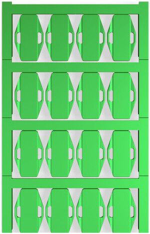 Marqueur de câble Weidmüller MultiCard VT SFX p.Ø7…40mm 24×15mm PA66 vert