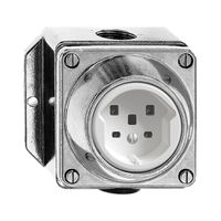 Prise AP humide T25 16A, Al avec nature avec bornes à vis