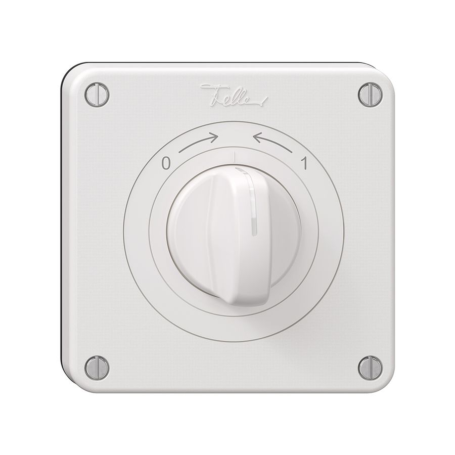 Contact pivotant NEVO N.CO avec manette, KS, 0<->1, blanc