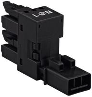 H-Verteiler WINSTA MINI 890 3L 1 Stecker/2 Buchsen, schwarz