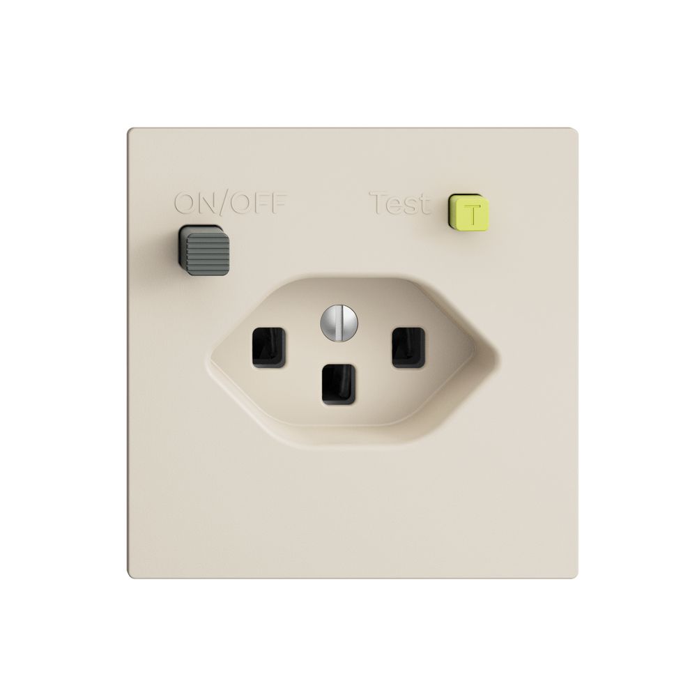 UP-Steckdose EDIZIOdue T23 FI 30mA F, crema