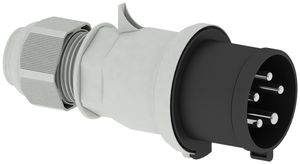 Stecker CEE Bals 5P 32A 500V 7h schwarz IP44 vernickelt Quick C.