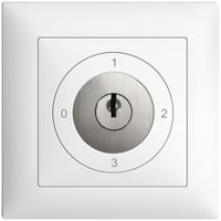 UP-Drehschalter EDIZIOdue 5/1L weiss, mit Sicherheitsschloss