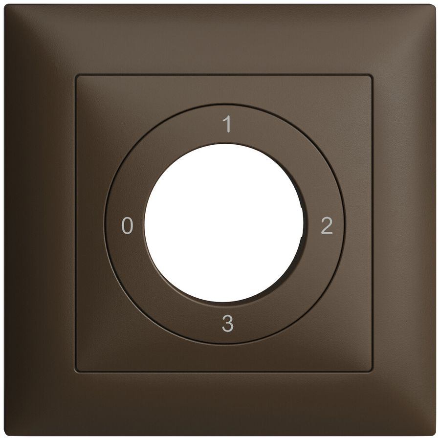 Frontset EDIZIOdue 0-1-2-3 coffee 88×88mm für Schlüsselschalter