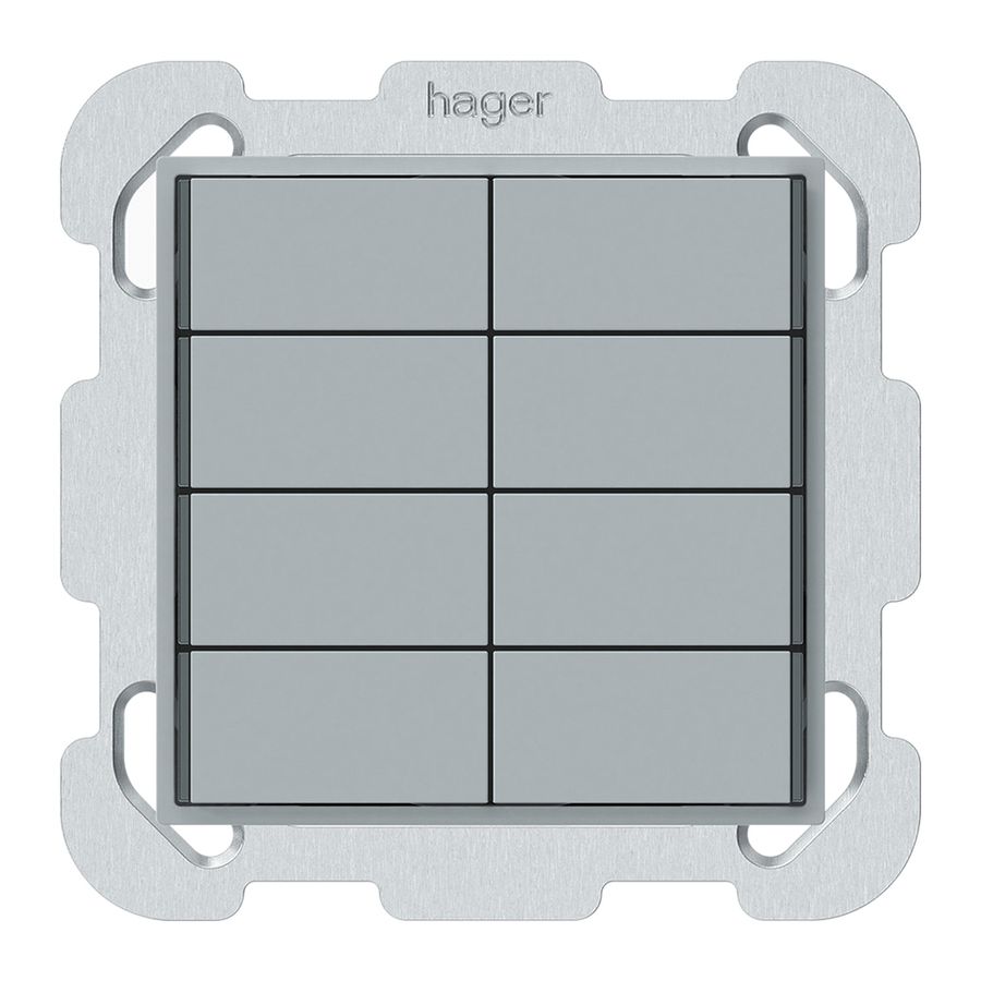 Poussoir KNX ENC KAL 8×touches 8×points actionnables LED gris