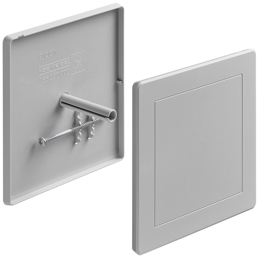 Couvercle à broches HSB Weibel 130×130mm Design EDIZIO.liv gris clair