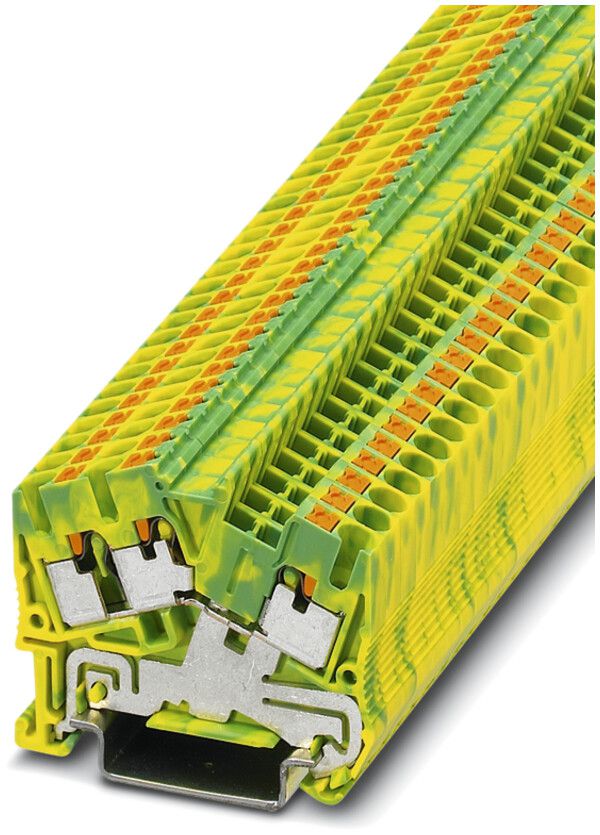 Morsetto di protezione 0.14…4mm² raccordo Push-in verde/giallo PTS 2.5-TWIN-PE