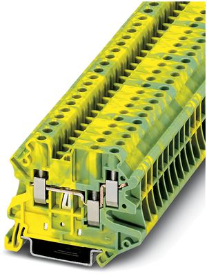 Morsetto di passaggio e di prote PX UT 4-TWIN-PE verde/giallo