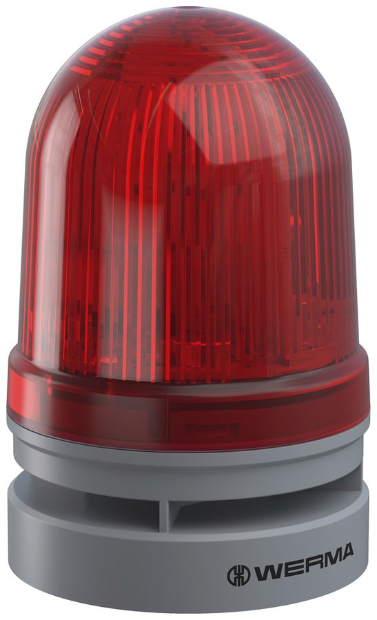 Blitz- und Dauerleuchte WERMA Midi TwinLIGHT Combi, 115...230VAC, rot