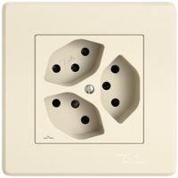 UP-Steckdose EDIZIO.liv SNAPFIX® 3×T13 1×S cr