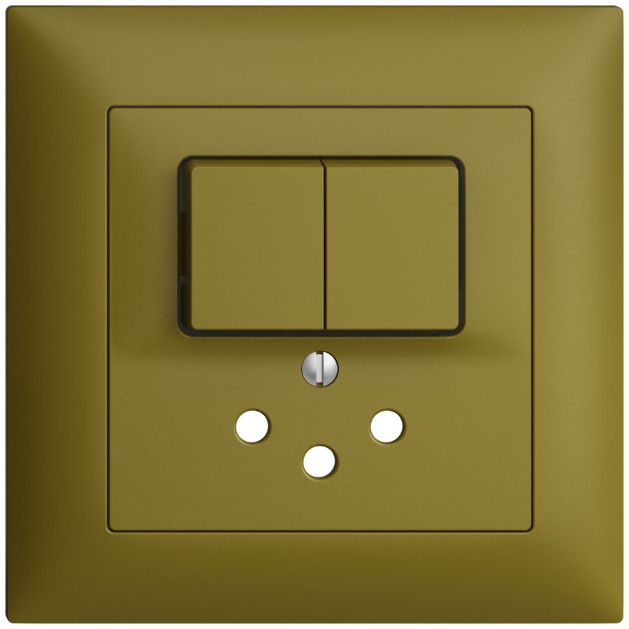 Kit frontale INC EDIZIOdue olive 88×88mm per combi 2 tasti+ T12