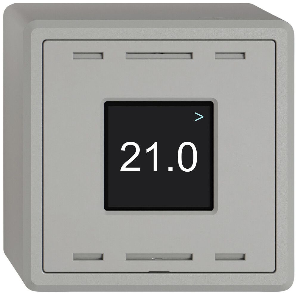 AP-Raumtemperatursensor EDIZIO.liv Wiser SNAPFIX® 230V 5…30°C hellgrau