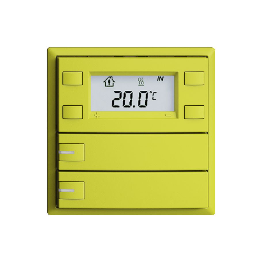 Poussoir RTH ENC KNX 2× EDIZIOdue F lemon, avec LED RGB