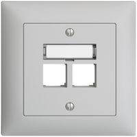 UP-Montageset S-One EDIZIOdue FMI für 2×RJ45 gerade, hellgrau