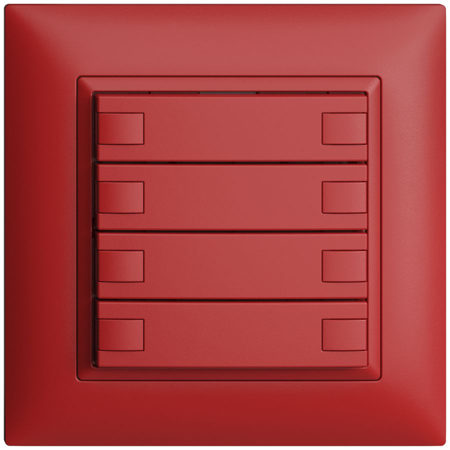 Poussoir ENC KNX 4× EDIZIOdue berry RGB sans LED