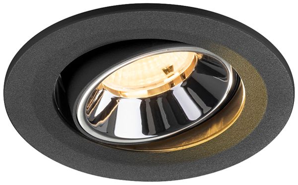 LED-Downlight SLV NUMINOS MOVE S 6.7W 1050lm 3000K WB DALI Ø90 sz/cr