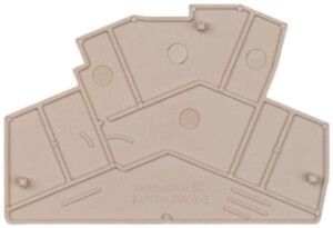 Abschluss-/Zwischenplatte Weidmüller ZAP/TW ZDK4-2 77.81×52.68mm beige