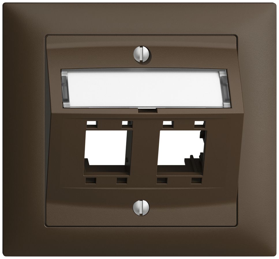 Kit de montage INC Edue FKE, avec capot d.sortie oblique, pour 2×RJ45, coffee