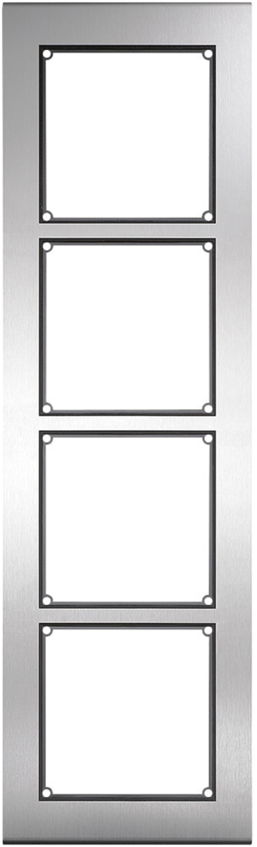 AP-Gehäuse für Türsprechanlage Hager elcom.modesta 4×1 2-Draht m.Rahmen, Edelst.