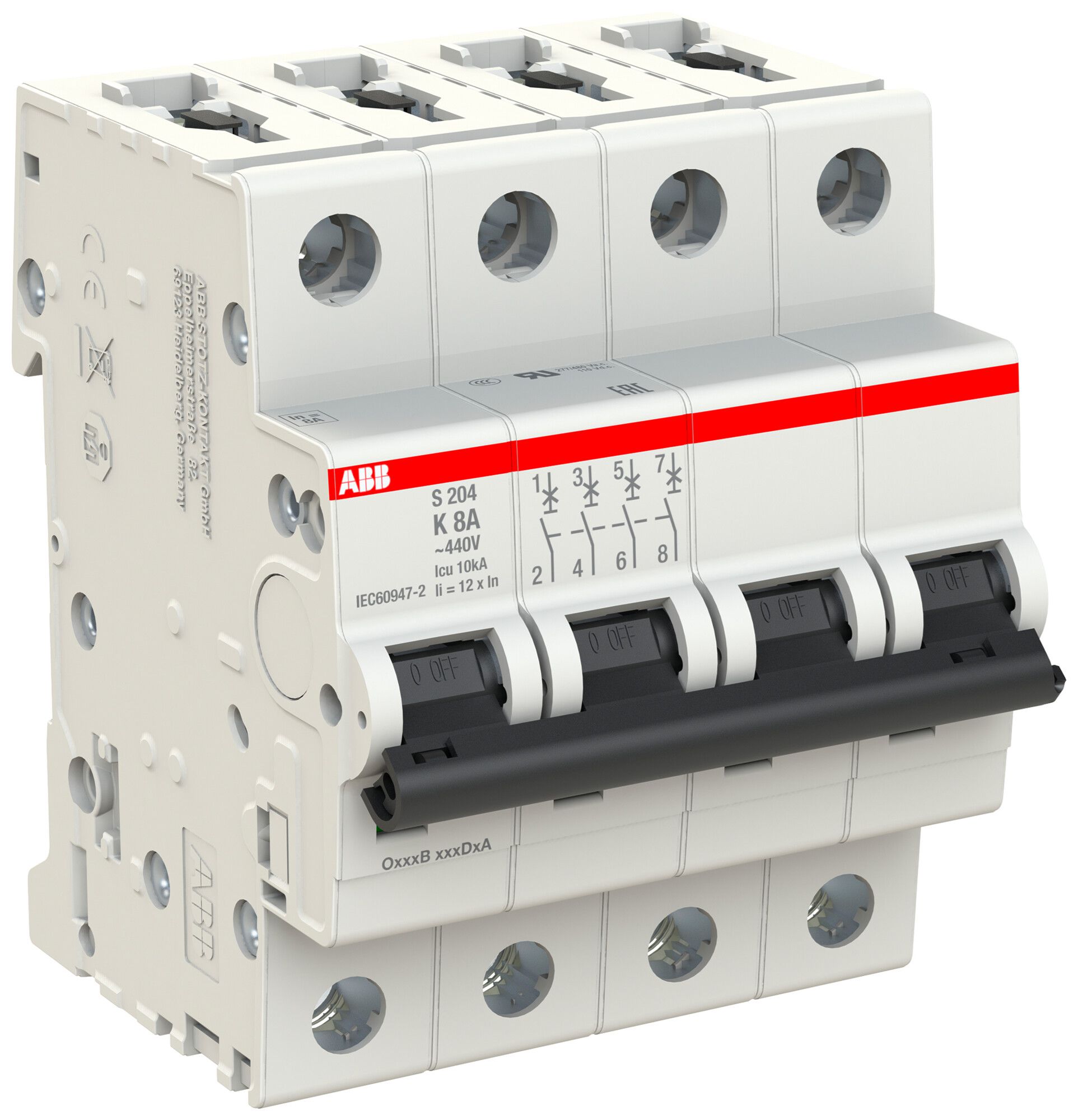 Leitungsschutzschalter ABB S204-K8 8A 6kA