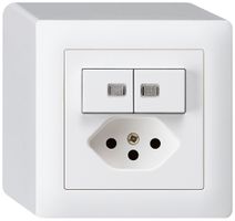 AP-Leuchtkombination 3/1P+A-R+T13 weiss kallysto 2 Linsen