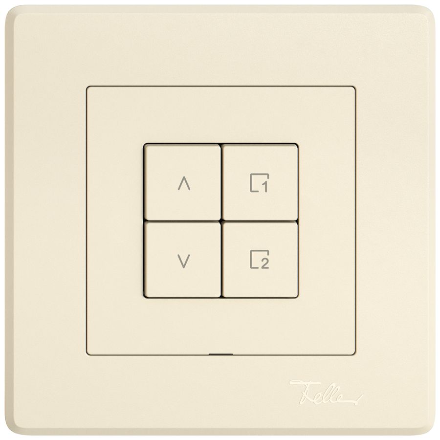 Interrupteur stores ENC EDIZIO.liv Wiser SNAPFIX® 1 scène 4 touches cr