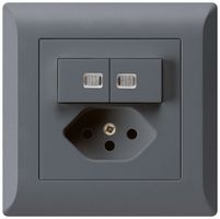 Combinazione luminosa INC 3/1P+A-R+T13 antracite kallysto.line