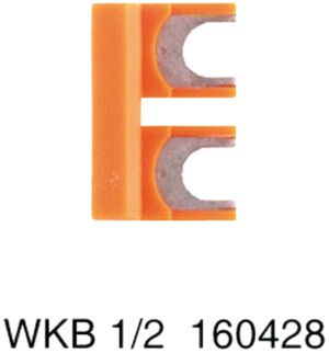 Querverbinder Weidmüller WKB 1/2 gesteckt 2L Raster 8mm isoliert orange