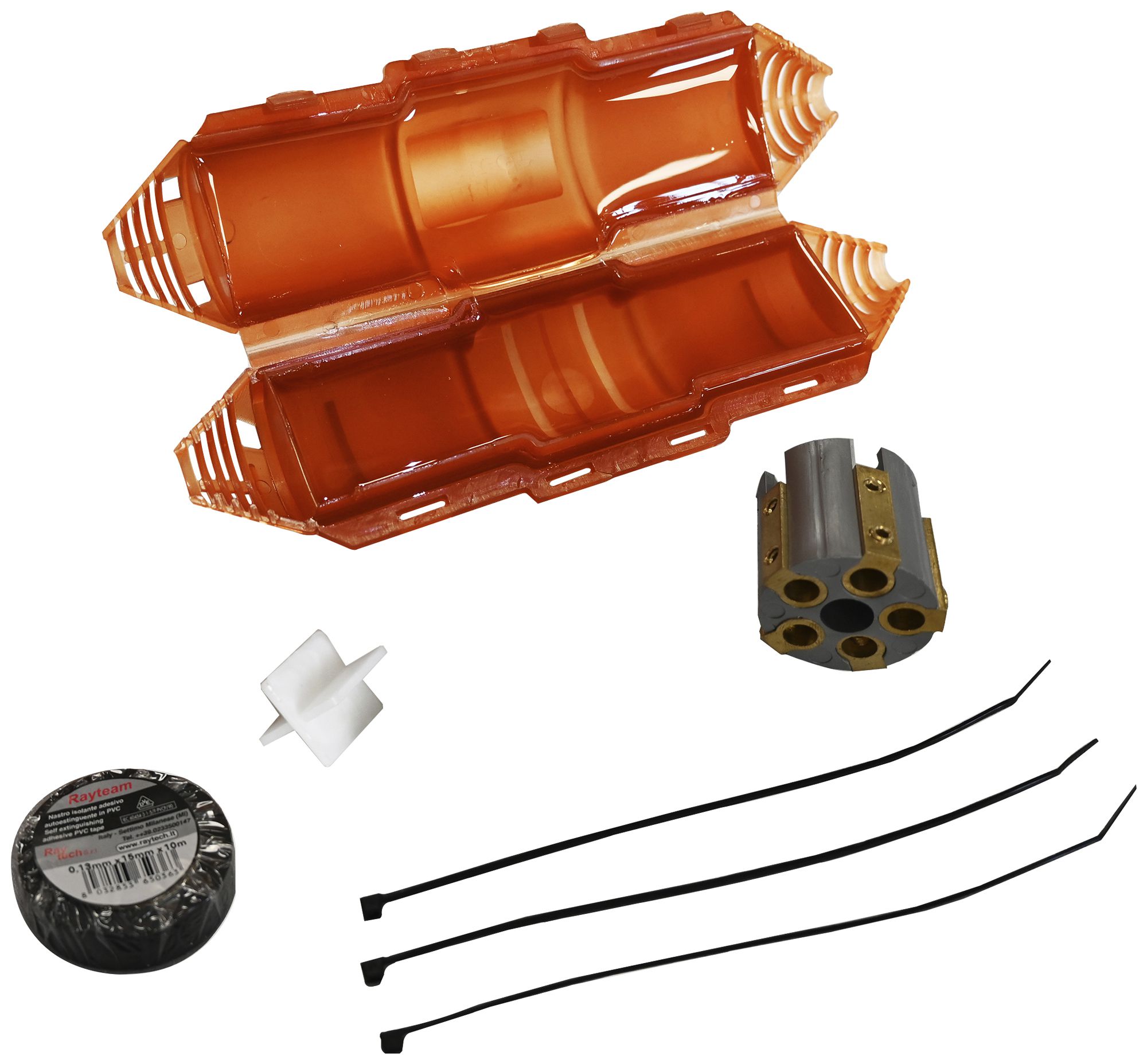 Verbindungsmuffe Raytech READY CAST L10 mit Gel Ø8…23mm 5×6mm² IP68 or