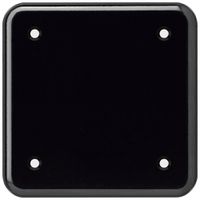 Abdeckplatte basico 1×1 4-Befestigungslöcher schwarz