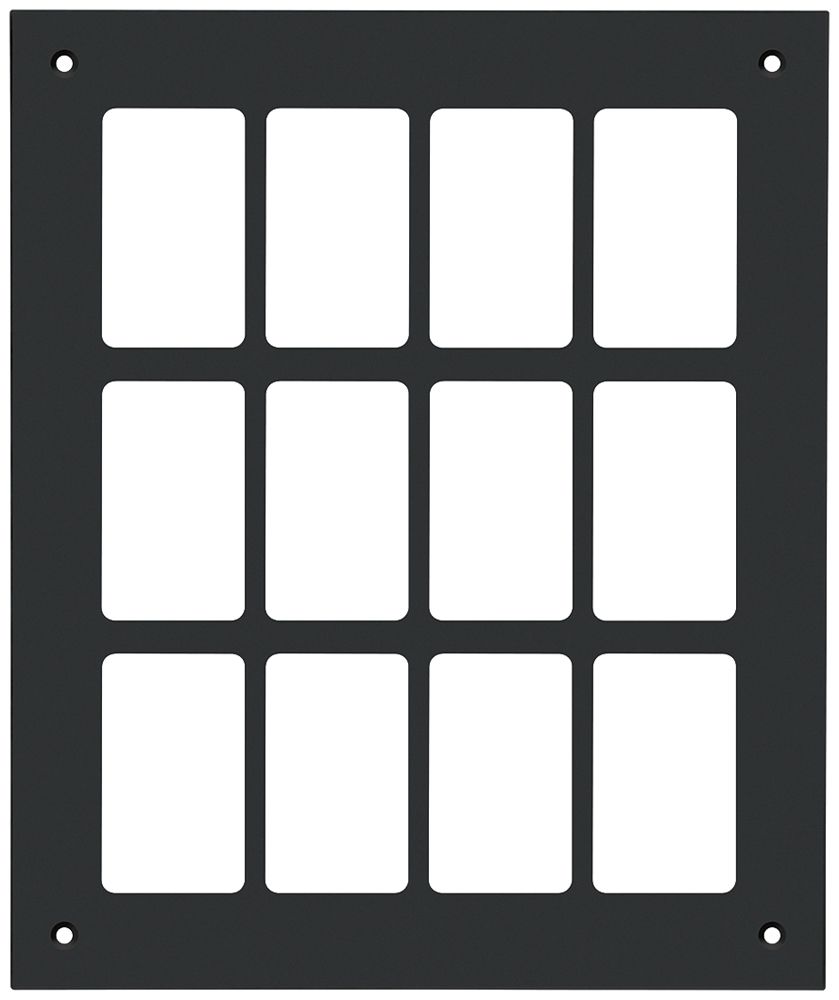 Plaque de montage Hager FLF 3/5 3×4 aluminium anodisé no