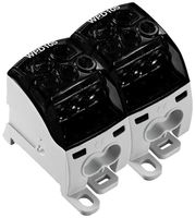 Blocco di distribuzione WM WPD 205 1P 214A 2×ingr 10×usc 1.5…25mm² 1.5…35mm²