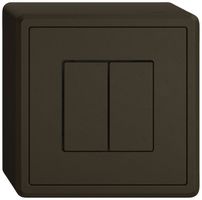 AP-Druckschalter EDIZIO.liv Wiser SNAPFIX® m.Nebenstelle 2T 2B umbra