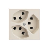 Presa EDIZIOdue 3×T23 crema, 16A, con morsetti innest.