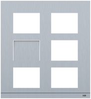 Abdeckrahmen Video ABB-Welcome, für 2/3 (6 Module), Al gebürstet