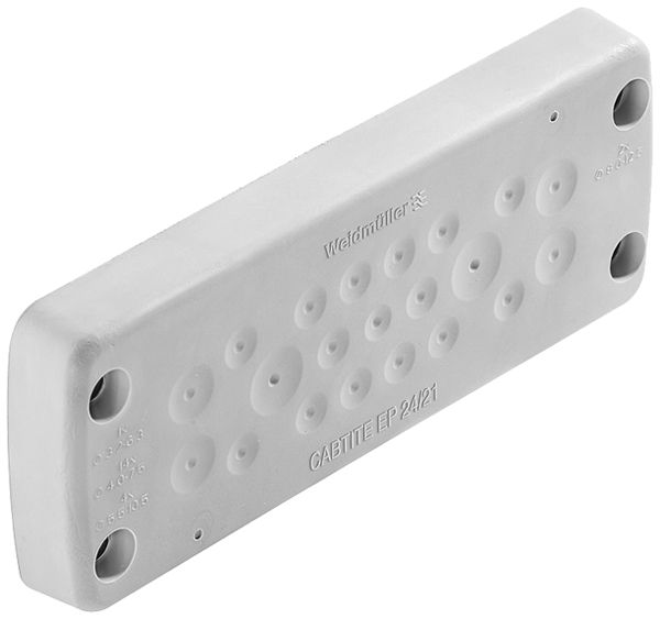 Einführungsflansch WM CABTITE EP 24/21 149.6×58×20.2mm TPE grau