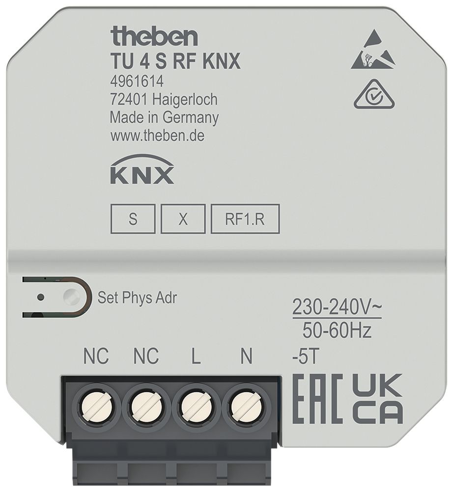 UP-Funk-Tasterschnittstelle KNX Theben TU 4 S RF 4-Kanal