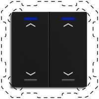 EB-Taster KNX RGBW MDT TAL-6002A16.02S 2T/4B schwarz matt "Jalousie"