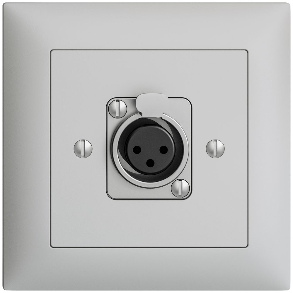 Kit de montage ENC EDIZIOdue XLR 3L P gris clair